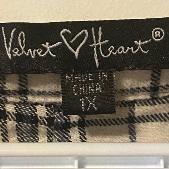 Velvet heart Plaid shirt 1X - Picture 7 of 9